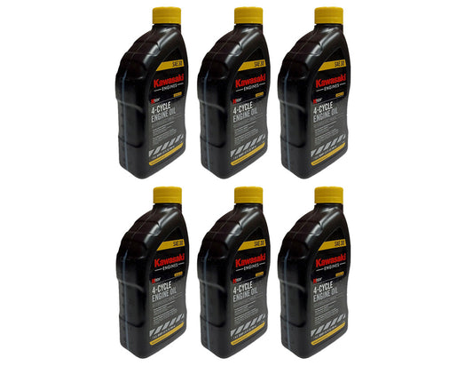 Proven Part 6-Pack Kawasaki Ktech 4-Cycle Engine Oil Sae30 1 Qt Bottles- 99969-6281