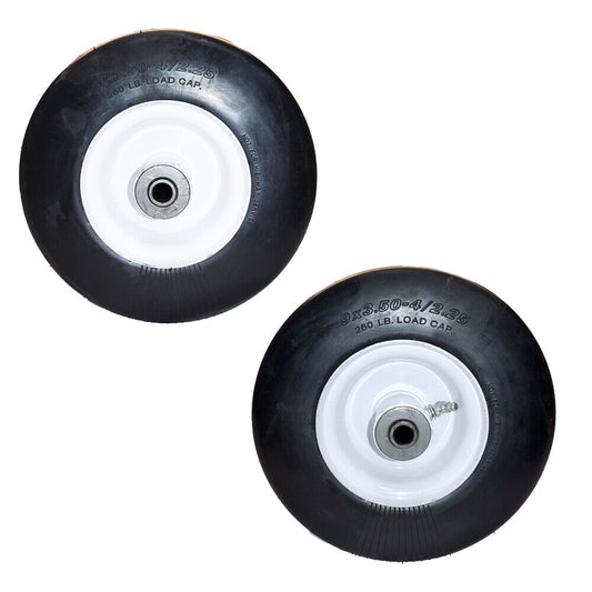 Proven Part Set Of 2 Solid No Flat Puncture Proof Front Tires 9X3.5X4 For 48006-01 481896 48307 48307-01