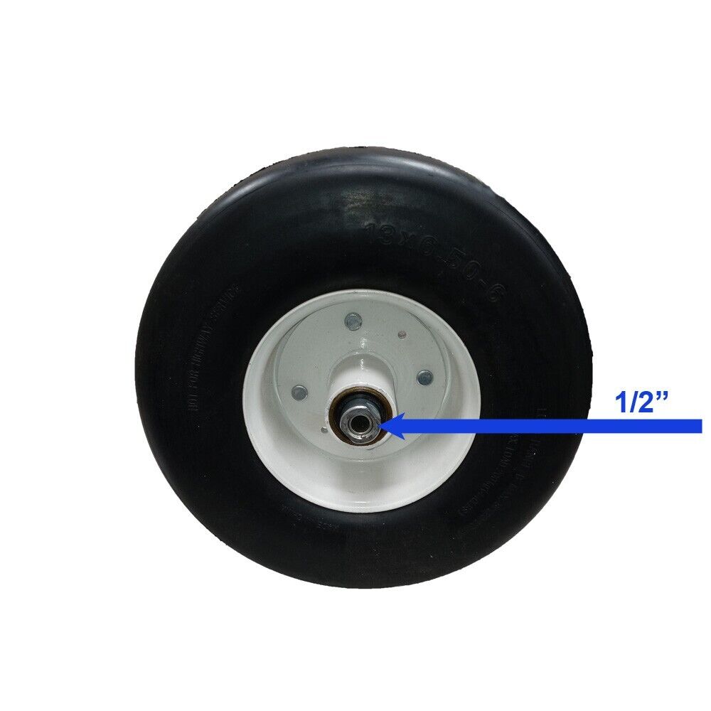 Proven Part Set Of 2 13X6.5X6 White No-Flat Front Solid Tire Puncture Proof Compatible With Simplicity