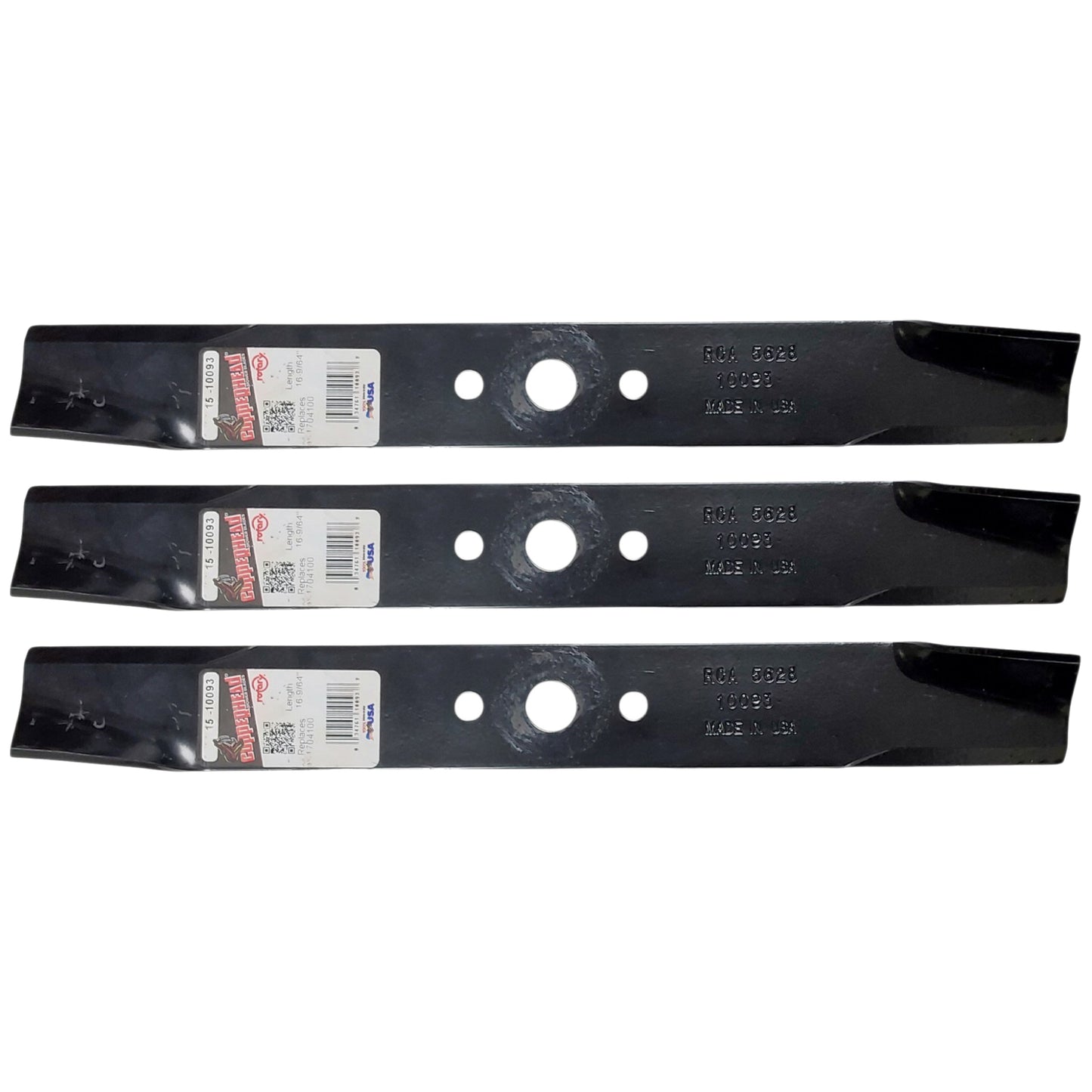 3-Pack Genuine Rotary Standard Lift Mower Blades 10093 Fit Simplicity 1727774BMA, 1716696ASM
