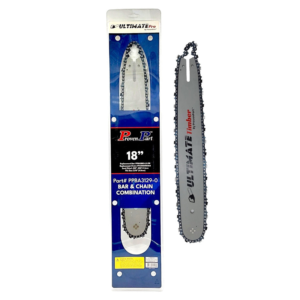Proven Part 18" Guide Bar & Chain .325-050-68 Fits 180TXLBA074, 95TXL068G, MS250 MS251