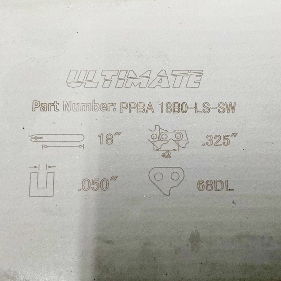 Proven Part 18" Guide Bar & Chain .325-050-68 Fits 180TXLBA074, 95TXL068G, MS250 MS251