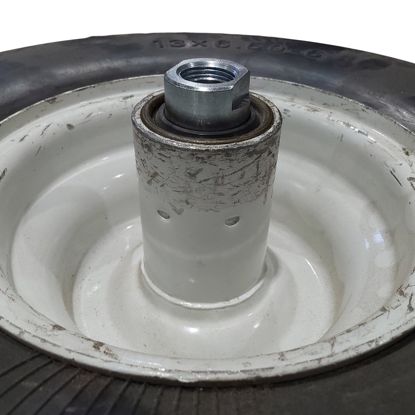 Proven Part 13X6.50-6 Flat Free Tire Asm Scratched Paint White Rim For Exmark and Toro