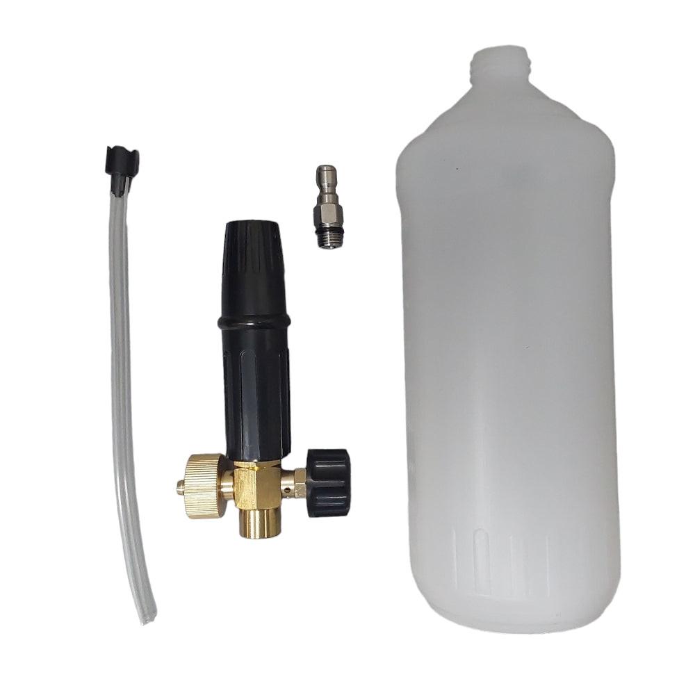 Proven Part Pressure Washer Gun M22 Female With 1/4" Female Quick Connector, 5 Tips and Foam Applicator, 15" Surface Cleaner and 50' 1/4" Hose M22xM22