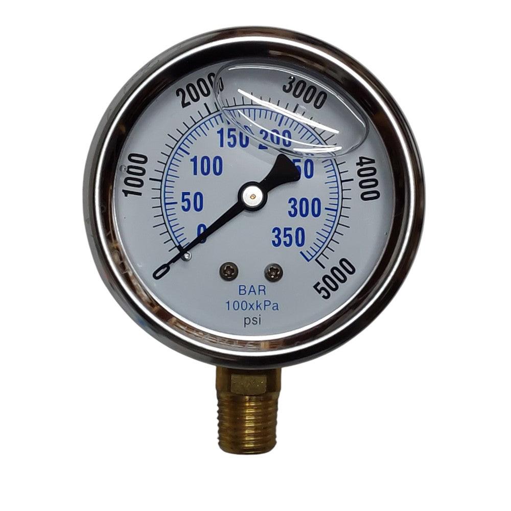 Genuine Barens 2427 Stainless Steel Pressure Gauge 5000 PSI