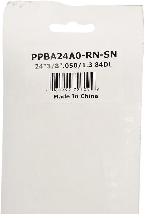 Parte probada de 24 pulgadas. Barra guía de motosierra compatible con 240Rndd025 3/8 .050 84Dl Rn Sn D025