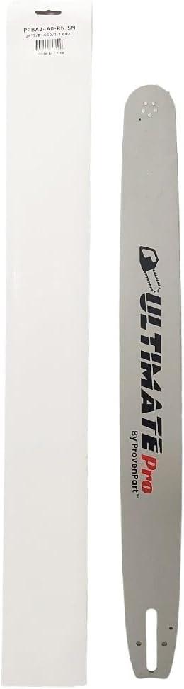Parte probada de 24 pulgadas. Barra guía de motosierra compatible con 240Rndd025 3/8 .050 84Dl Rn Sn D025