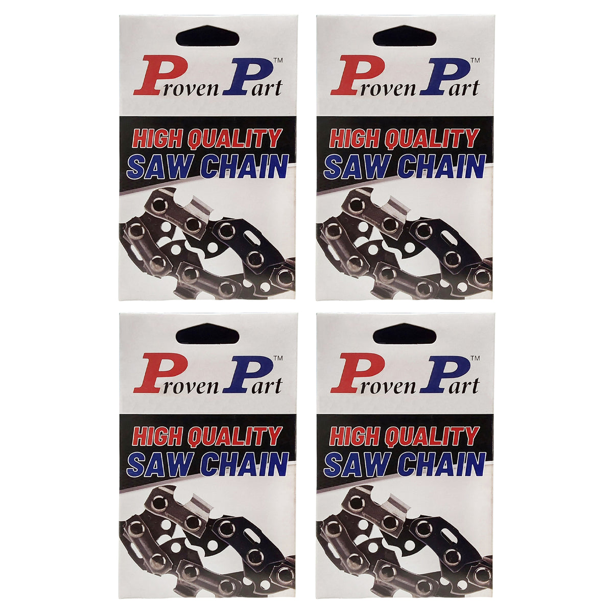 Proven Part 4-Pack 28" Full Skip Chain For 28" Bar 3/8" Pitch .050" Gauge 91DL Fits Stihl 3676 005 0091
