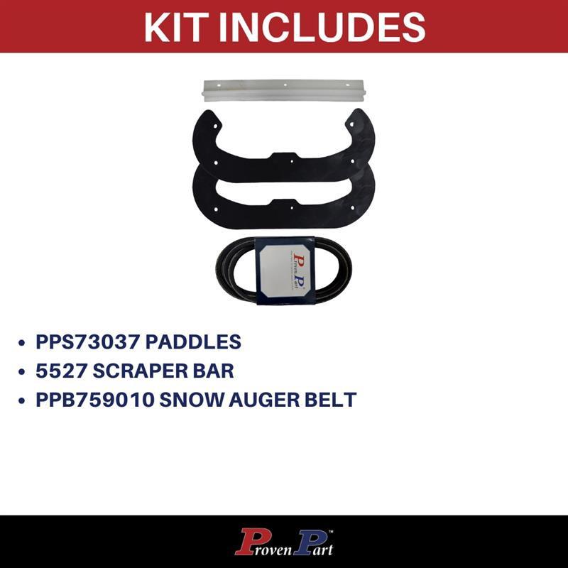 CCR Powerlite Snow Thrower Auger Paddle/Scraper Bar & Belt Set For Toro