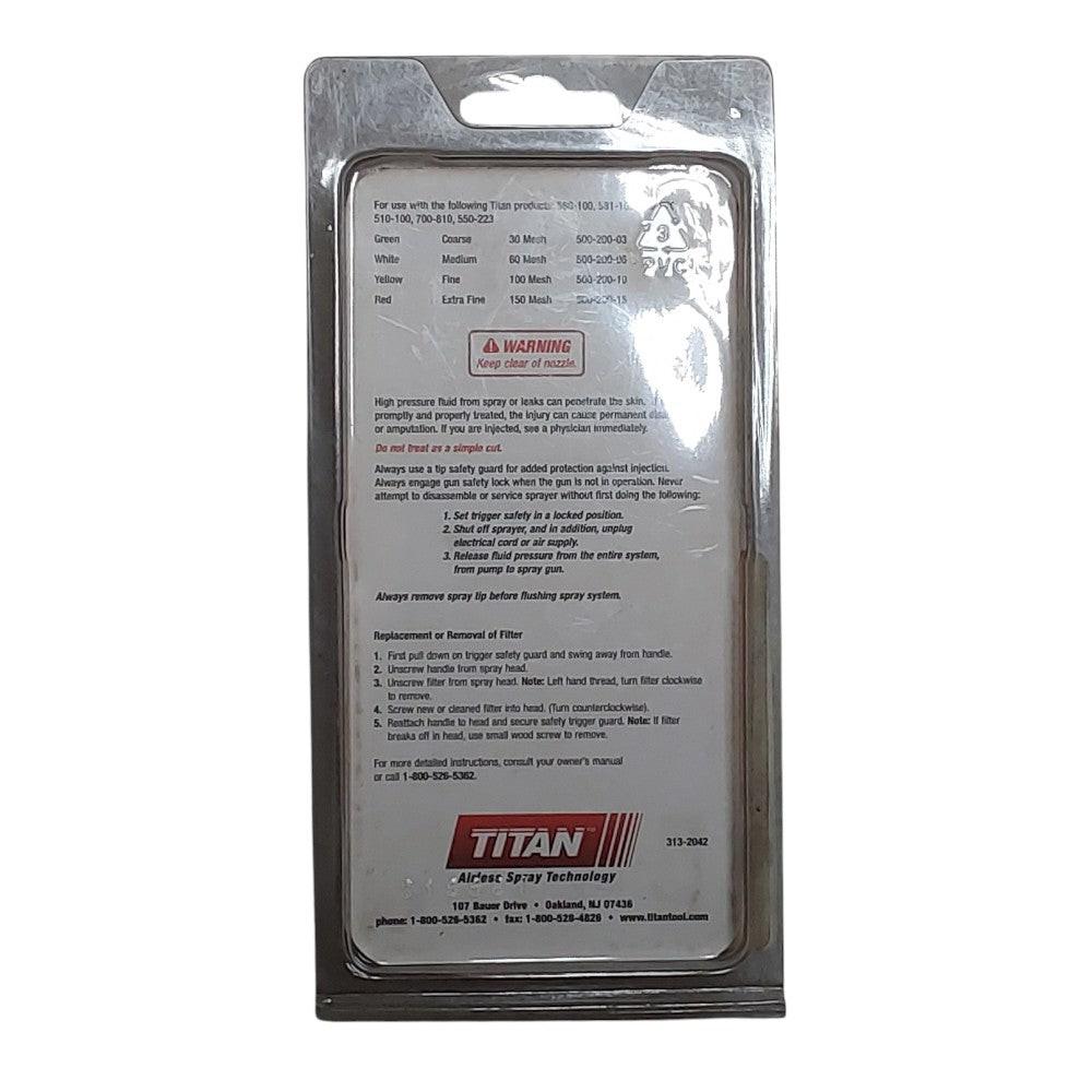 2 PK Genuine Titan Red 150 Mesh Gun Filters 500-200-15 Fit LX-80, LX80II, LX75