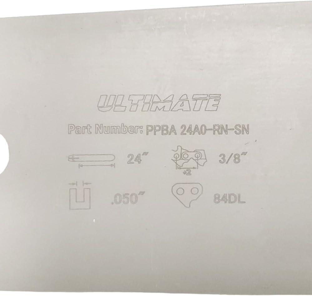 Parte probada de 24 pulgadas. Barra guía de motosierra compatible con 240Rndd025 3/8 .050 84Dl Rn Sn D025