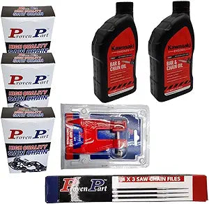 Proven Part (3) 18" Full Skip Chain For 18" Bar 0.325" Pitch .050" Gauge 68DL Fits Oregon 20JPX068G (2) Qt Oil (1) Stump Vise (12) Files