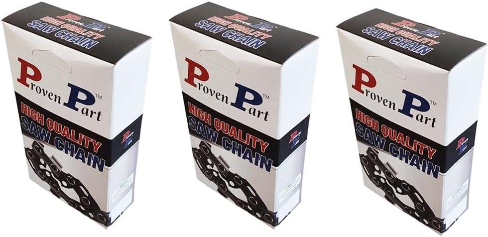 Proven Part (3) 18" Full Skip Chain For 18" Bar 0.325" Pitch .050" Gauge 68DL Fits Oregon 20JPX068G (1) Qt Oil (9) Files