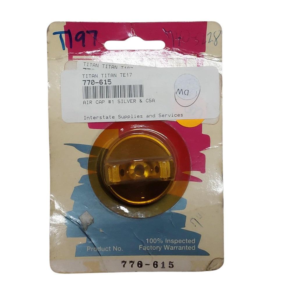 Genuine Titan Air CAP #1 Silver & CSA 770-615 Fits Maxum II HVLP, Maxum Elite HVLP Spray Guns