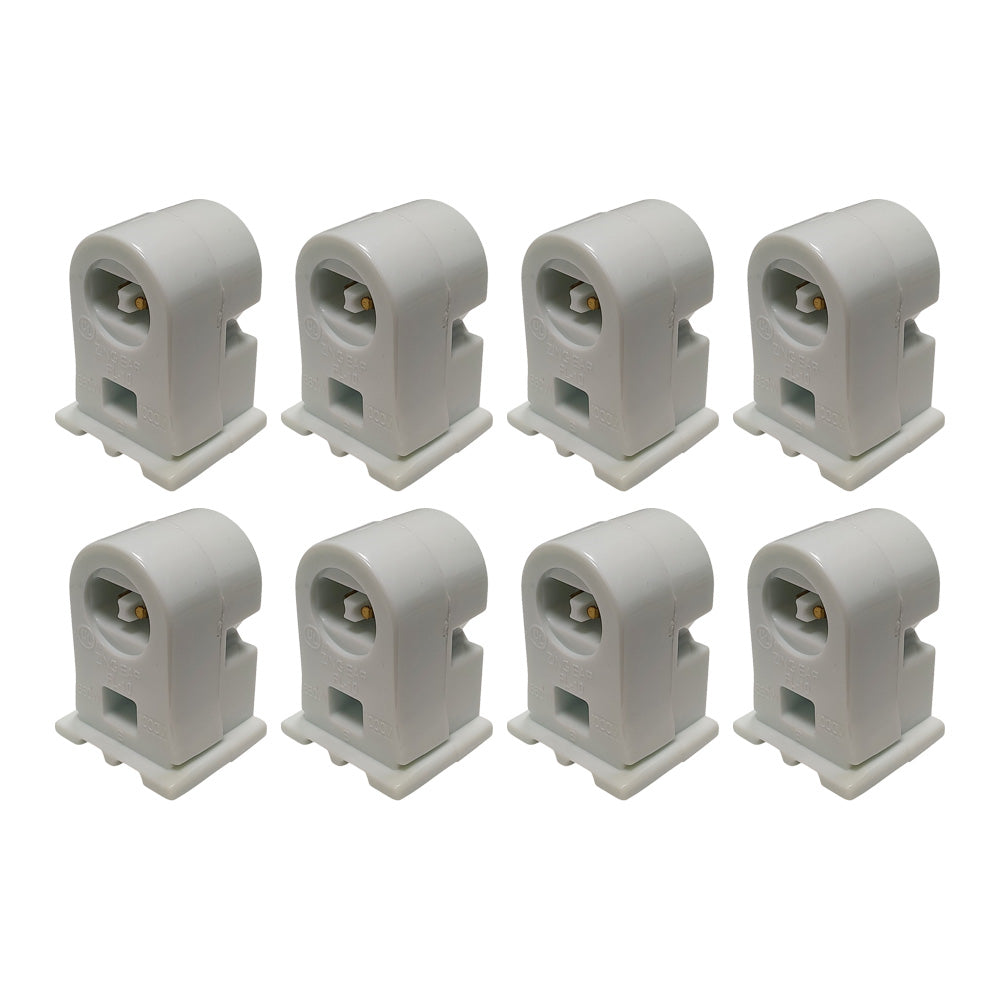 8 PK SatCo 80-1499 Fluorescent Light Sockets for linear T8/T12 style fluorescent lamps