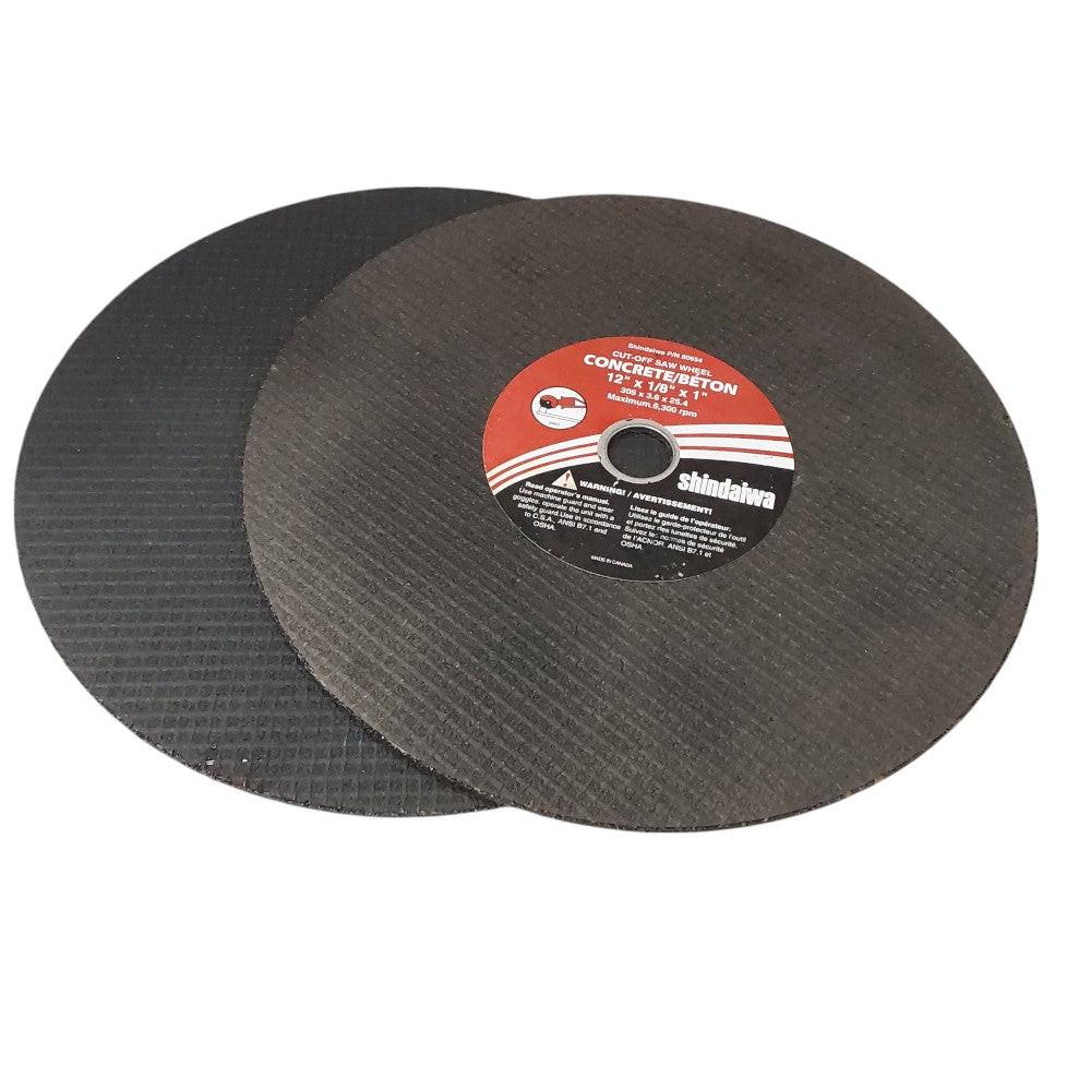 2 Pk Genuine Shindaiwa 12" Cut-Off Saw Wheels 80654 Fit EC7500, EC7600 cut-off saws