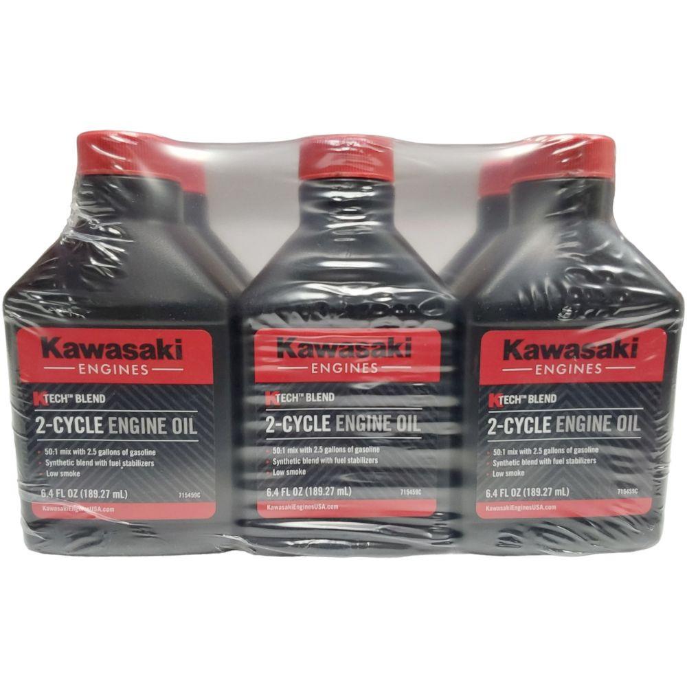 Parte probada, paquete de 48 mezclas de aceite Kawasaki Ktech de 2 ciclos, mezcla de 6.4 onzas y 2.5 galones, 99969-6084C