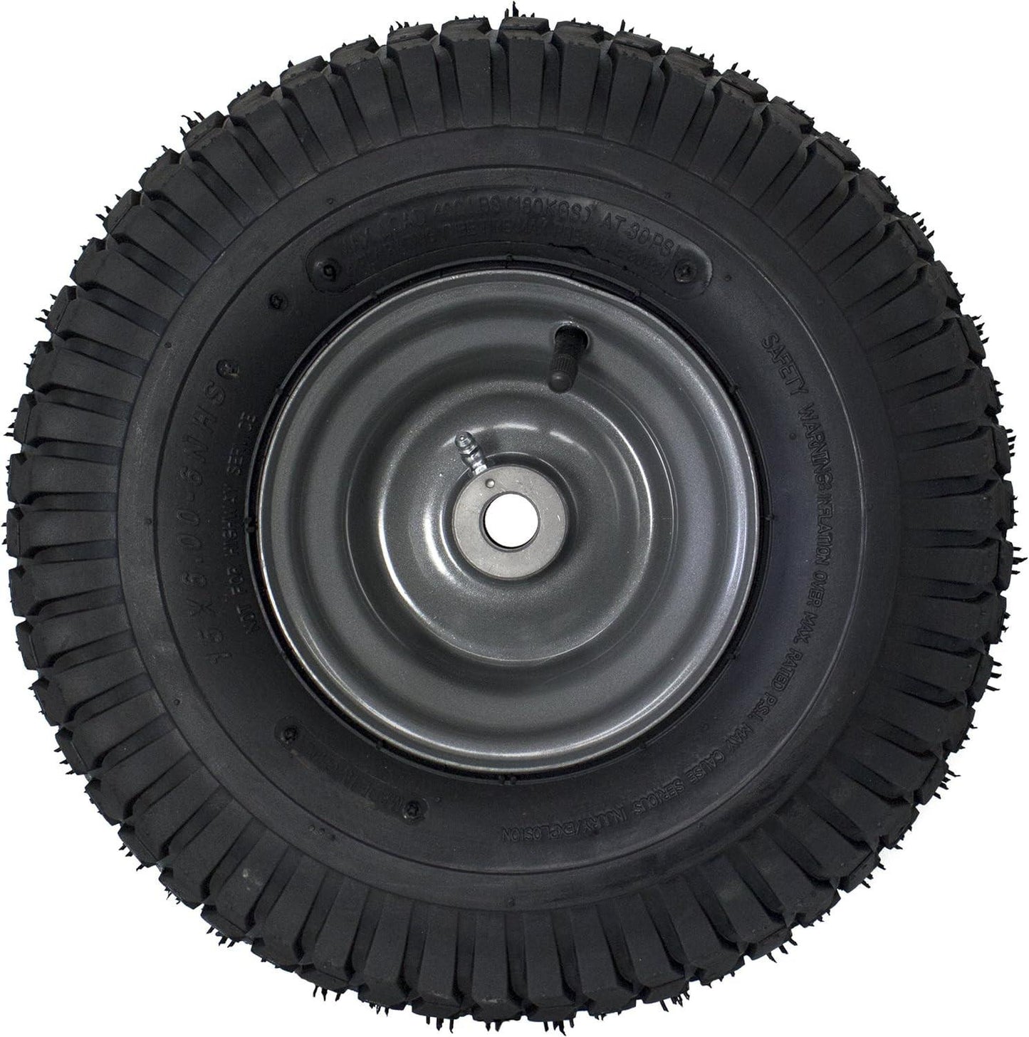 Proven Part 2-Pack Front Tire and Rim 15x6-6 For Craftsman For Husqvarna 532106222 With Dust Covers