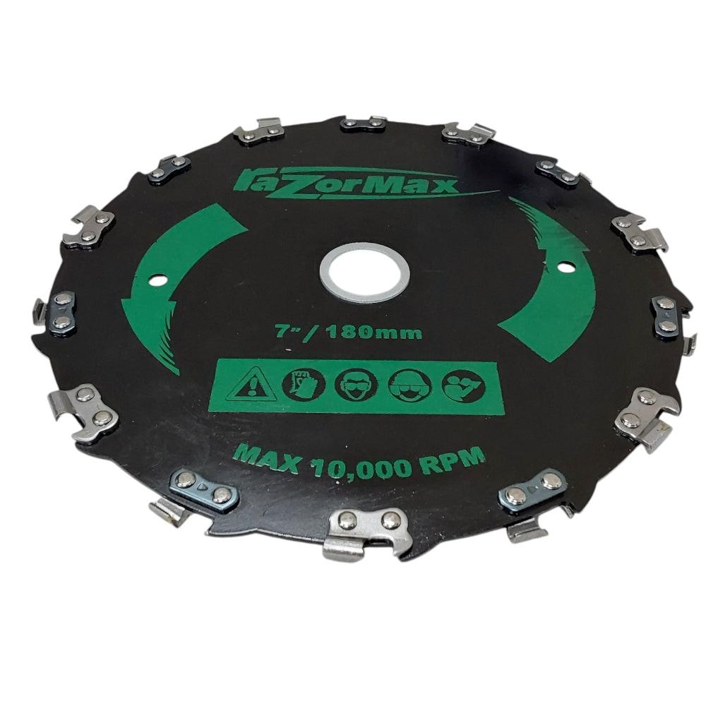 7" Razor Max BrushCutter Blade 1" Arbor For Trimmers With 20mm Adapter