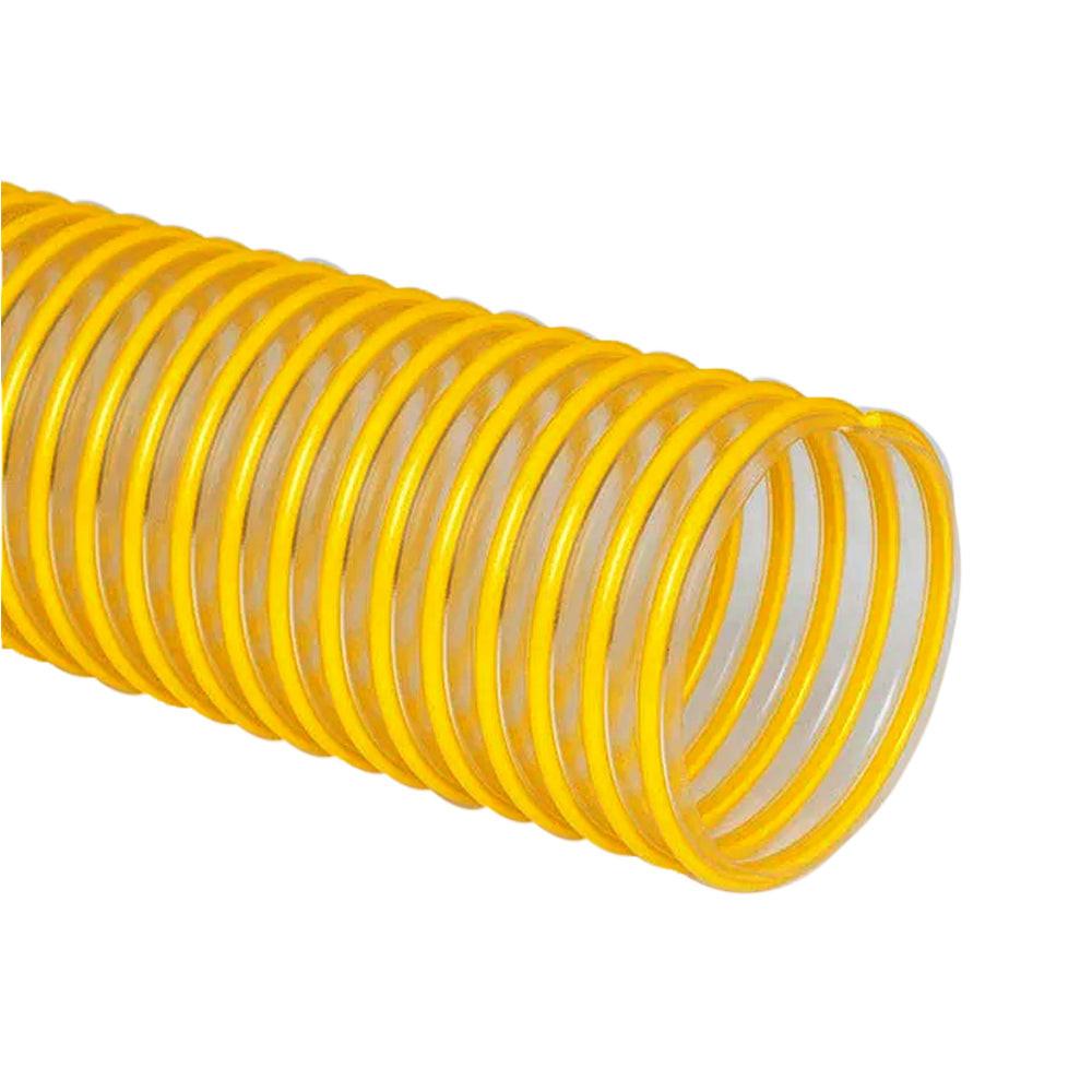 Manguera para cargadores de hojas de desechos de pieza probada para 810508 (7" X 12,5') Helicoidal de plástico amarillo de pared de 0,030" con cable de soporte