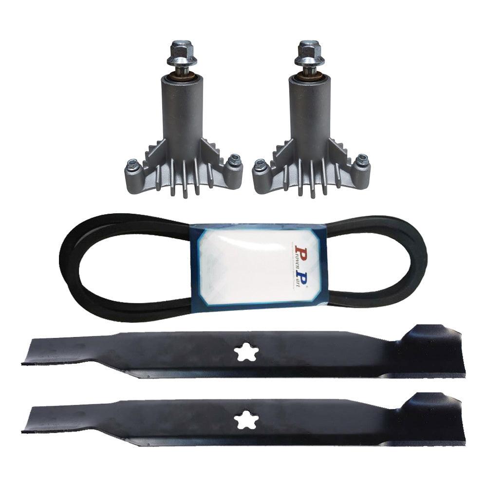 Kit de reconstrucción de cortacésped de 42 pulgadas, pieza probada, para cuchillas, husillos, correa cubierta 130794 138971 144959