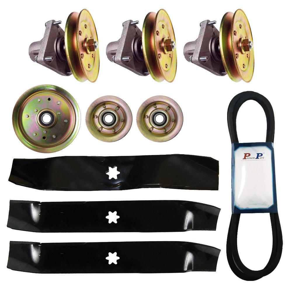 Proven Part Rebuild Kit Blades Spindles Belt Fits Cub Cadet 46 In. LT1045 LT1046 Lawn Mowers