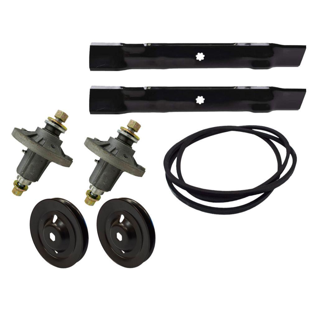 Parte probada 42" La115 Serie 100 Kit de reconstrucción de cubierta Husillos Poleas Cuchillas Correa Se adapta a Jd