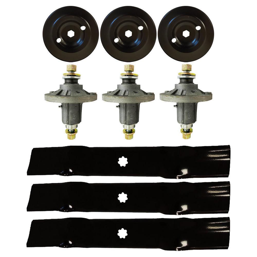 Proven Part Deck Blade Spindle Pulley Set Fits John Deere 145 155C D140 D150 D160 Tractor