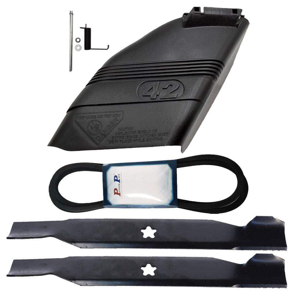 Proven Part Deck Blades Belt Deflector Combo Fits Craftsman 42" LT1000 144959 138971 130968