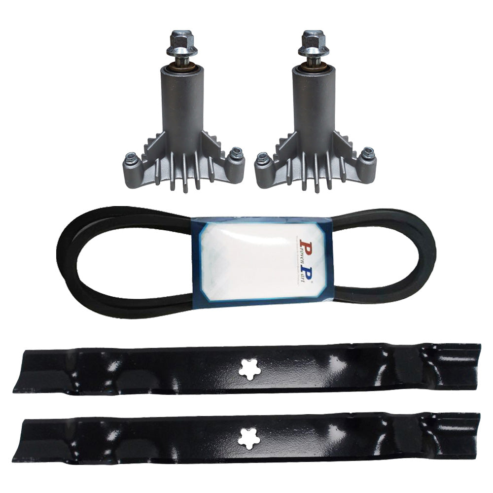 Proven Part 42" Riding Mower Rebuild Kit For Craftsman Mulch Blades Mandrels & Belt 134149 130794 144200