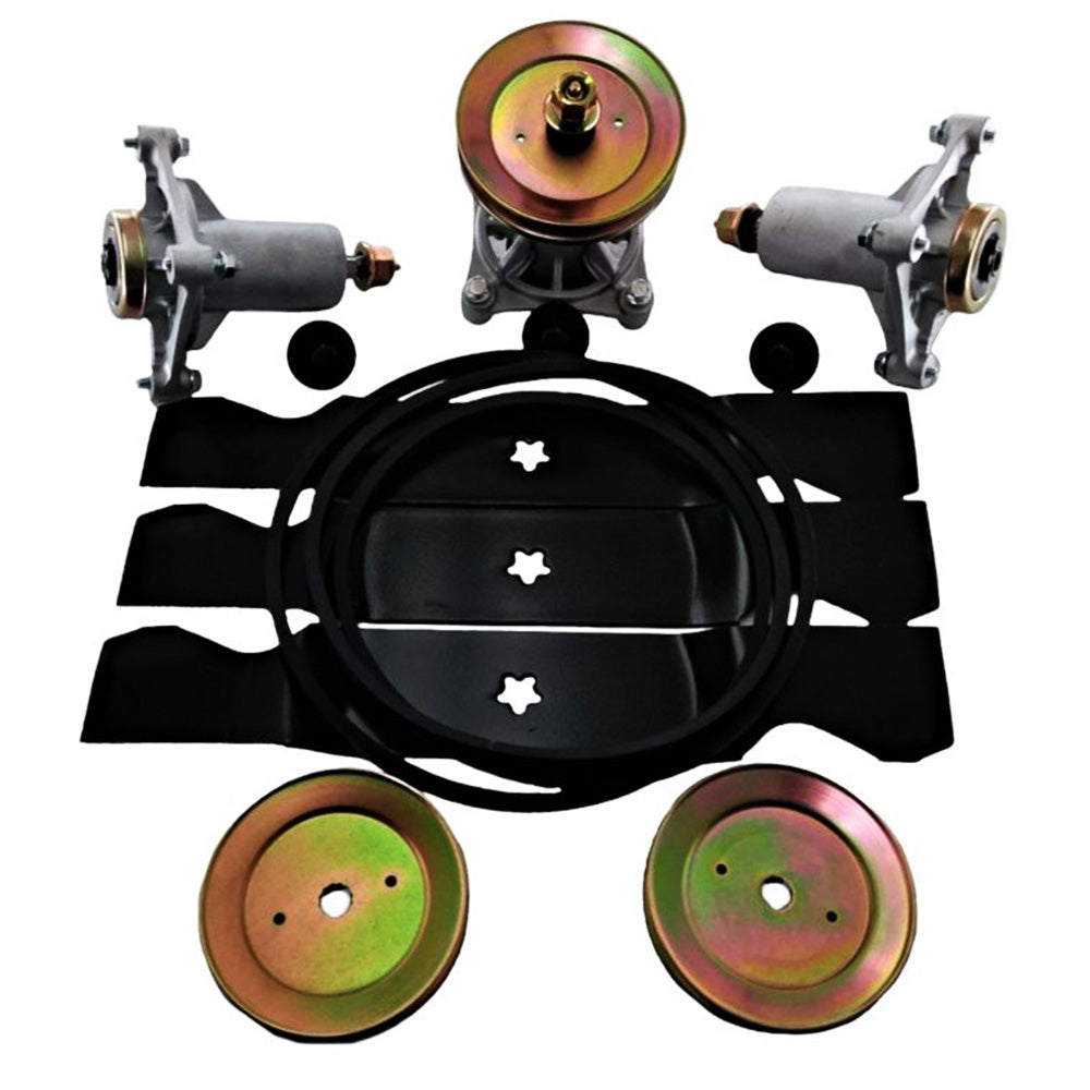 Parte probada 54 pulgadas Gth 2254 Xpa Kit de reconstrucción de cubierta de cortacésped para 532187254 532191273 532153535 532187292 husillos cuchillas poleas de correa