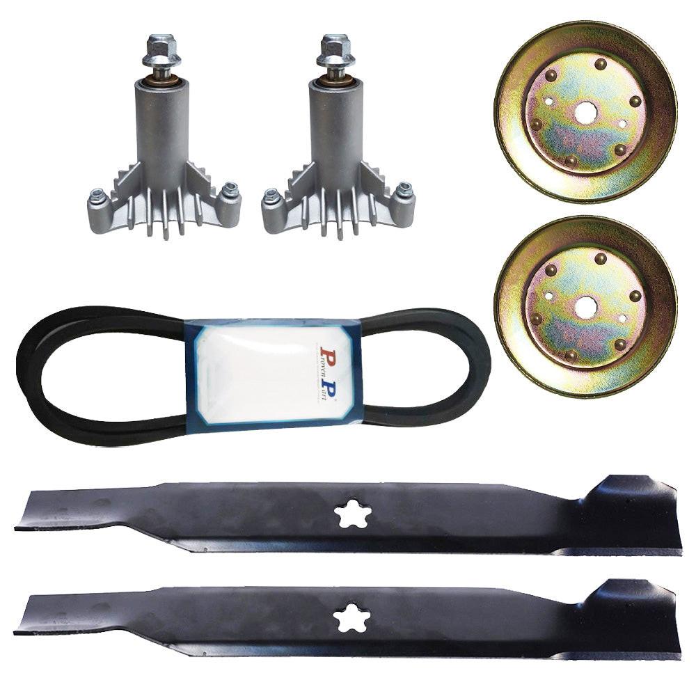 Kit de reconstrucción de cubierta de 42 pulgadas, pieza probada, poleas de husillos de correa cubiertas para cortacésped Lt1000 Lt2000 532129861 130794