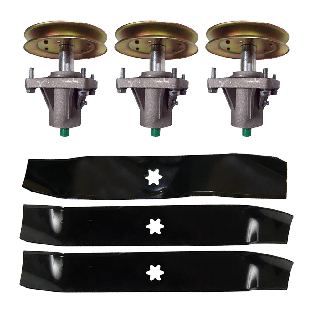 Juego de cuchillas y husillo para cortacésped de 46 pulgadas, pieza probada, 918-0660 918-0625B 742-04125 759-04106 172-7926 618-04137