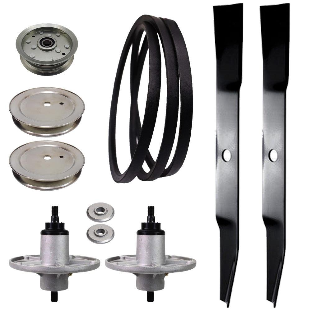 Kit de cubierta de pieza probada, husillos, cuchillas, poleas de correa, adaptadores 10001709Ma 690387 494199
