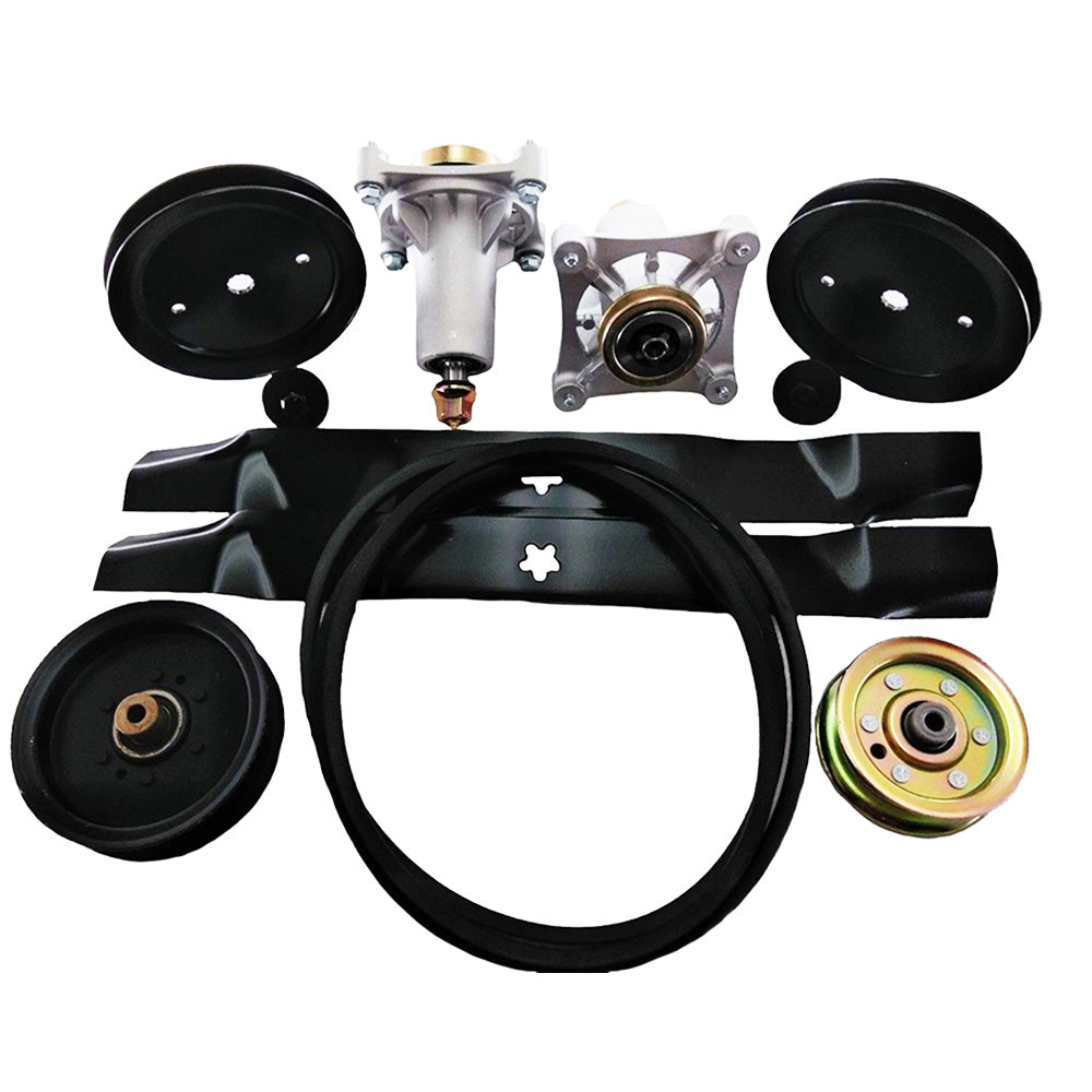 Proven Part 42 Inch Rebuild Kit With 4 Bolt Spindles Pulleys Idlers Blades Belt 187292, 532192870, 197473, 196106, 197253, 532195945 134149
