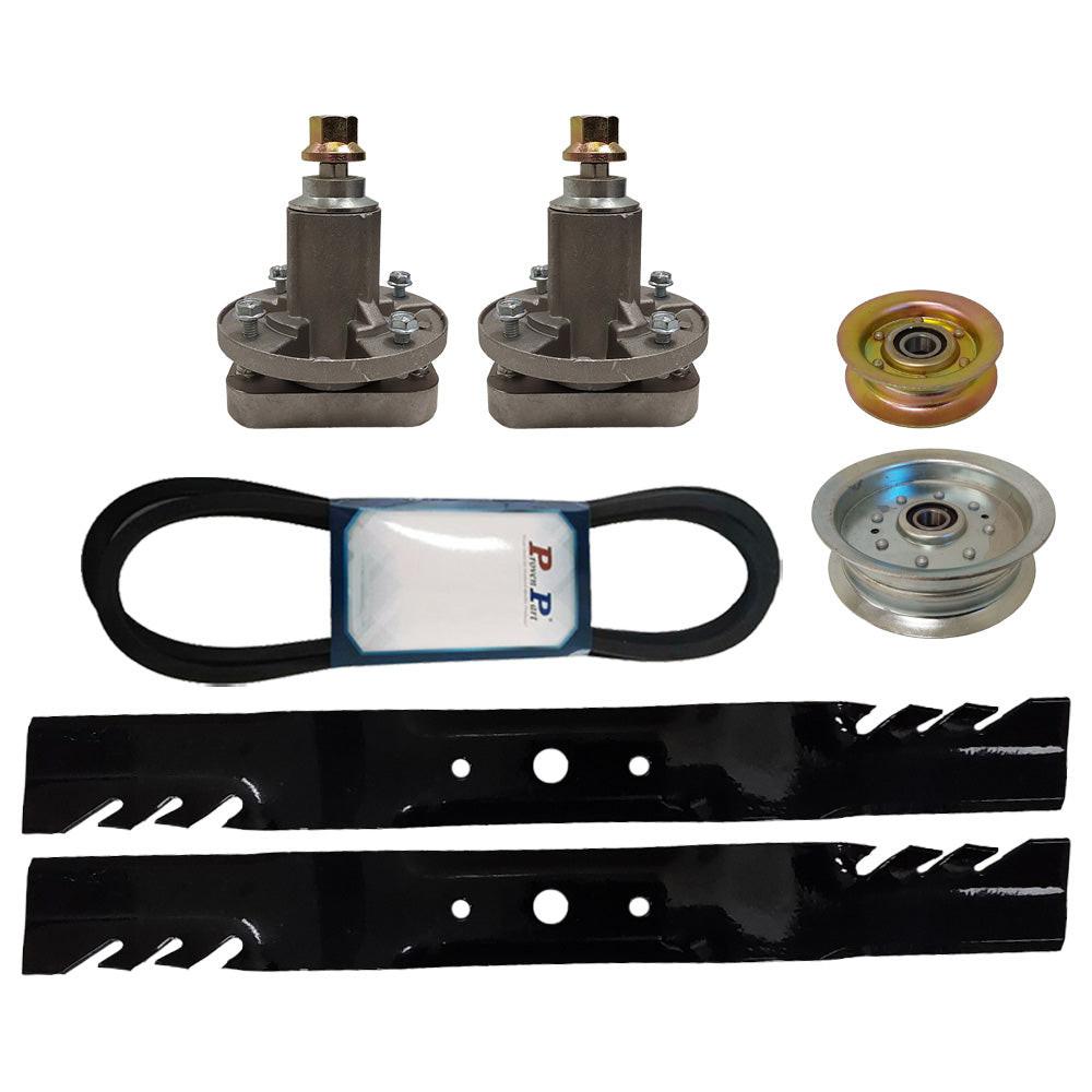 Proven Part 42 Inch Lawn Mower Deck Kit Belt Blades Spindles Pulley GX20249 GX20570 GY20110 Spm215471655 Compatible With L100 L108 L110 L118 106