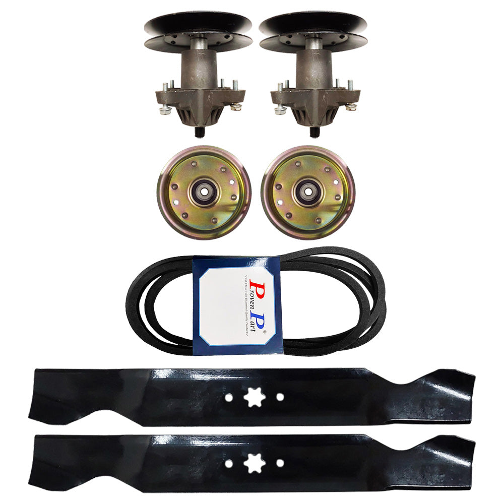 Kit de correa de hoja de polea tensora de eje de cubierta de pieza probada de 42" para MTD LT542H LT-542H 2005 2006