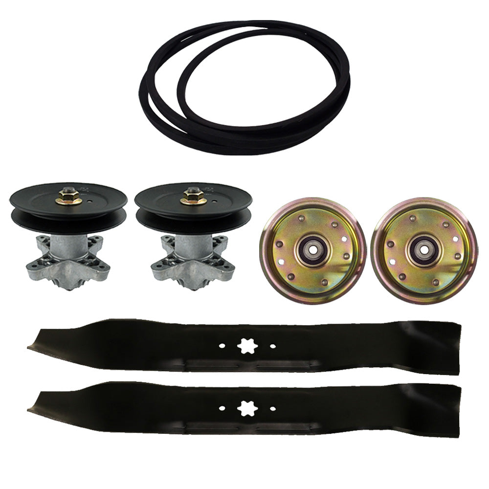 Kit de correa de hoja de polea tensora de eje de cubierta de pieza probada de 42" para MTD LT542H LT-542H 2005 2006