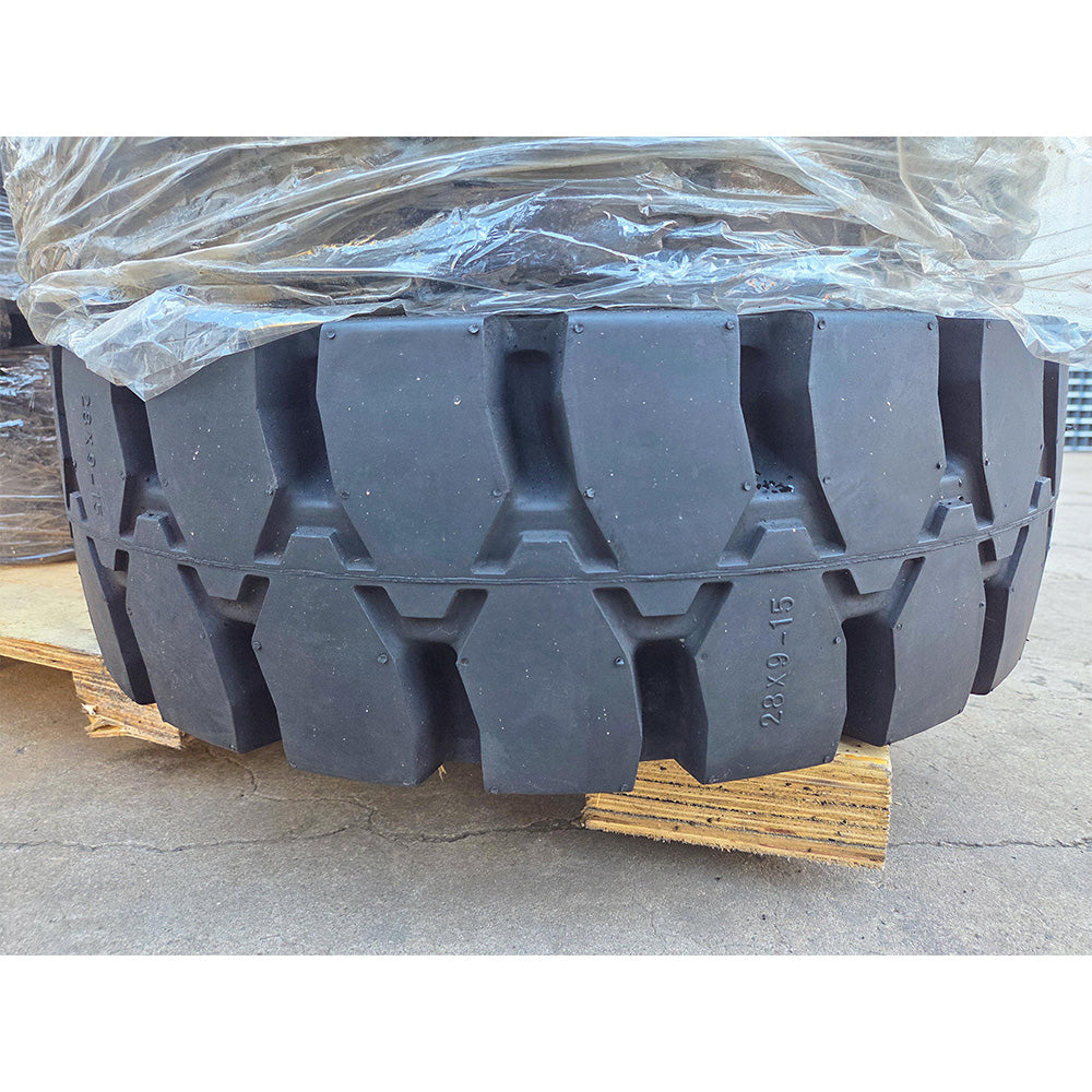 2-Pack Proven Part Solid Rubber Forklift Tires 28x9-15 (8.15-15) Never Used