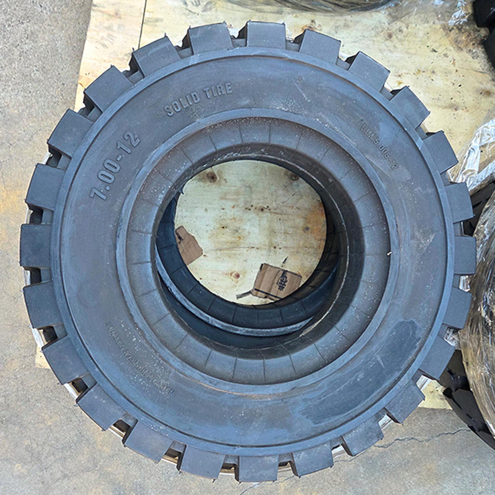 2-Pack Proven Part Solid Rubber Forklift Tires 7.00-12 Never Used