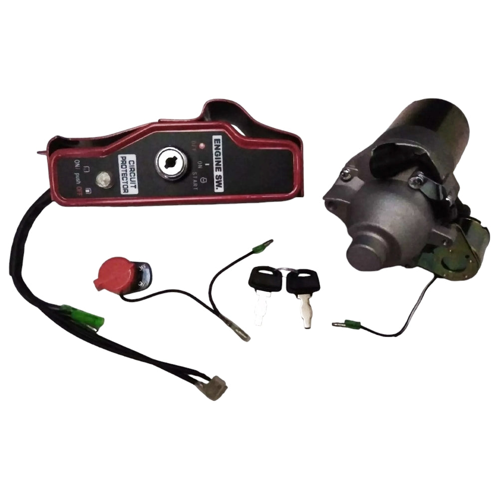 Proven Part Ignition Switch Box With Keys & Starter Motor W/ Solenoid For Honda GX340 GX390