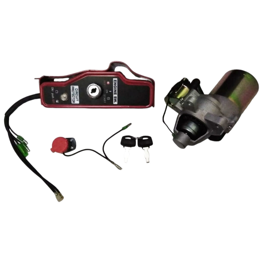 Proven Part Ignition Switch Box With Keys & Starter Motor W/ Solenoid For Honda GX340 GX390