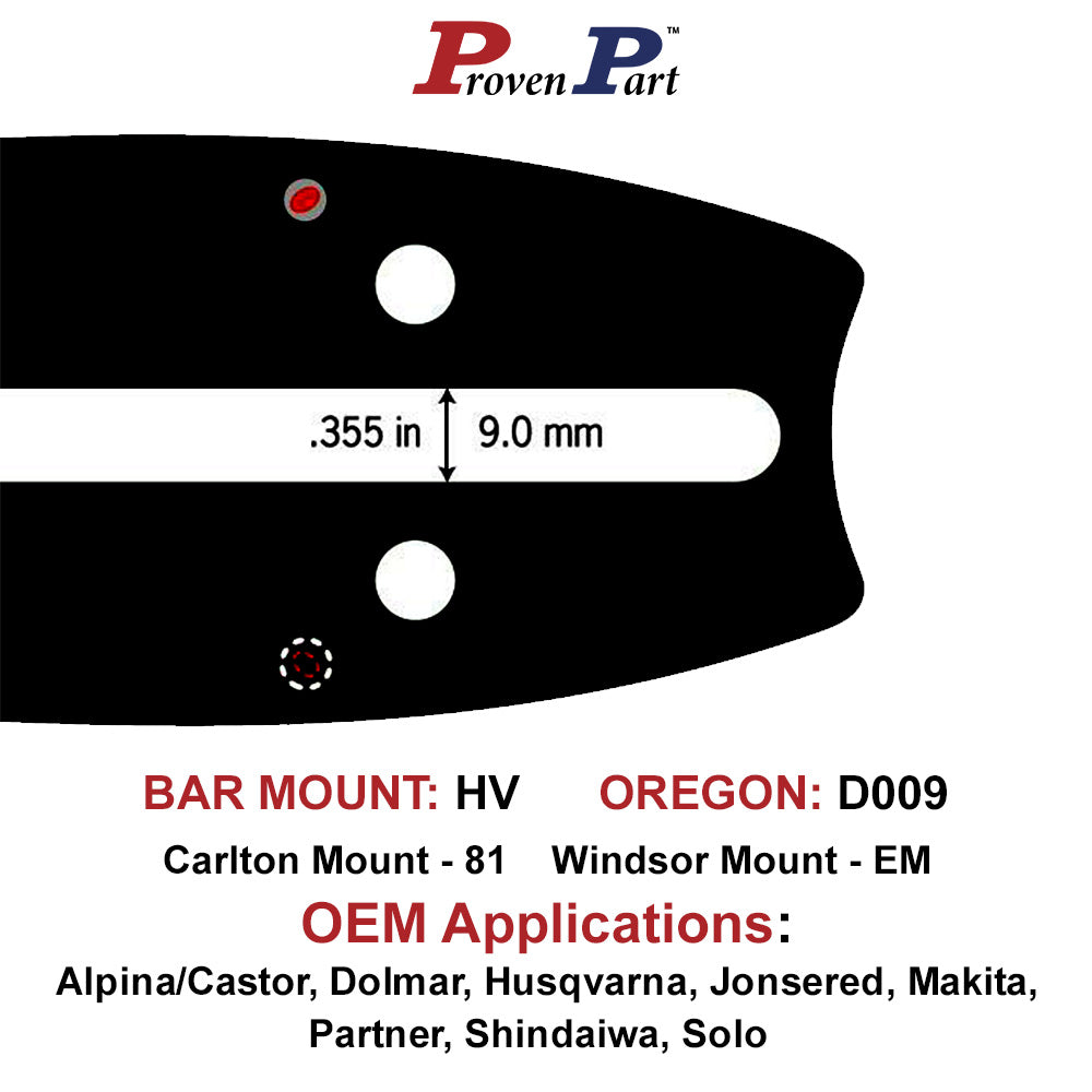 Proven Part Chainsaw Bar For Husqvarna 18" 3/8" .050" 68DL 596547468 595971368 LS HV D009