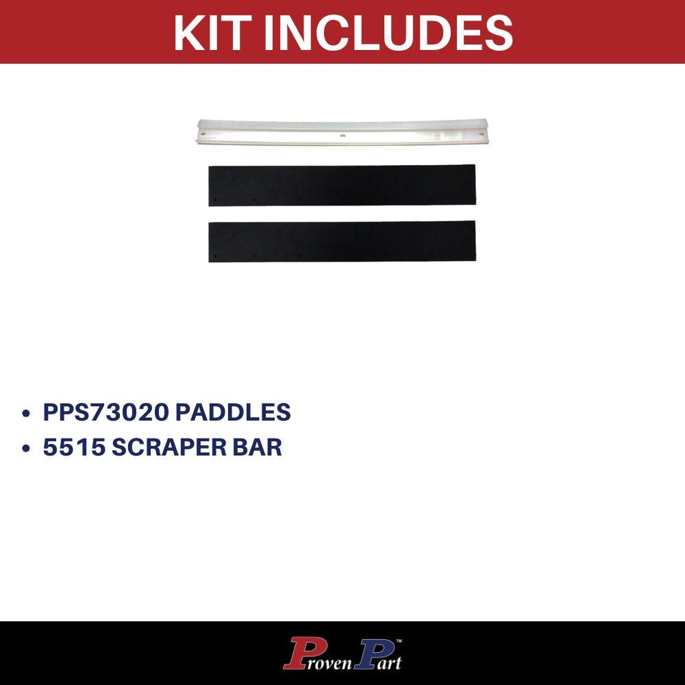 Paddles & Scraper For Toro Snow BlowerS S200 ,S620 , Snow Master, Snowmaster 20