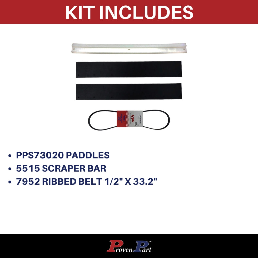 23-3730 Kit For Toro Snow Thrower Rotor Paddles, Scraper, Belt For S-200 S-620