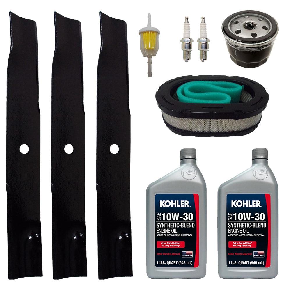 Kit de afinación de mantenimiento de piezas probado, filtro de combustible y aceite de cuchillas para Hustler RapTor y Limited de 52"