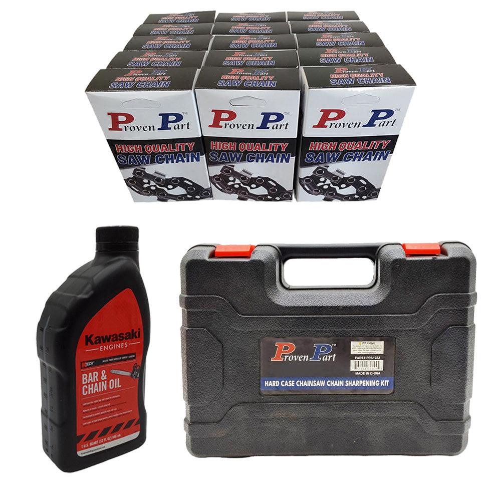 Cadena de pieza probada para barra de 10" 325LP .043 46DL compatible con Husqvarna 593 91 41-46, paquete de 15