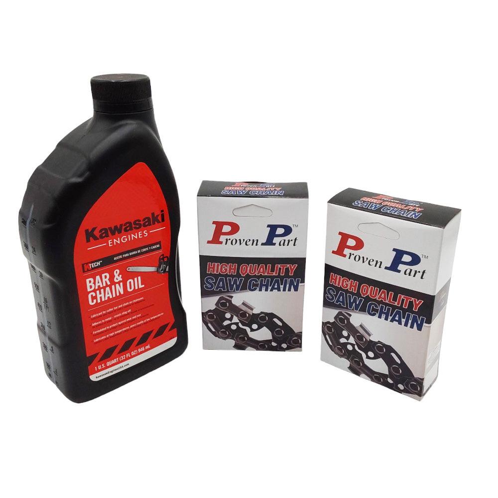 Cadena de 2-14" de pieza probada para barra Stihl 3610-005-0050 3/8Lp .043 50Dl, 1 cuarto de aceite de barra de cadena