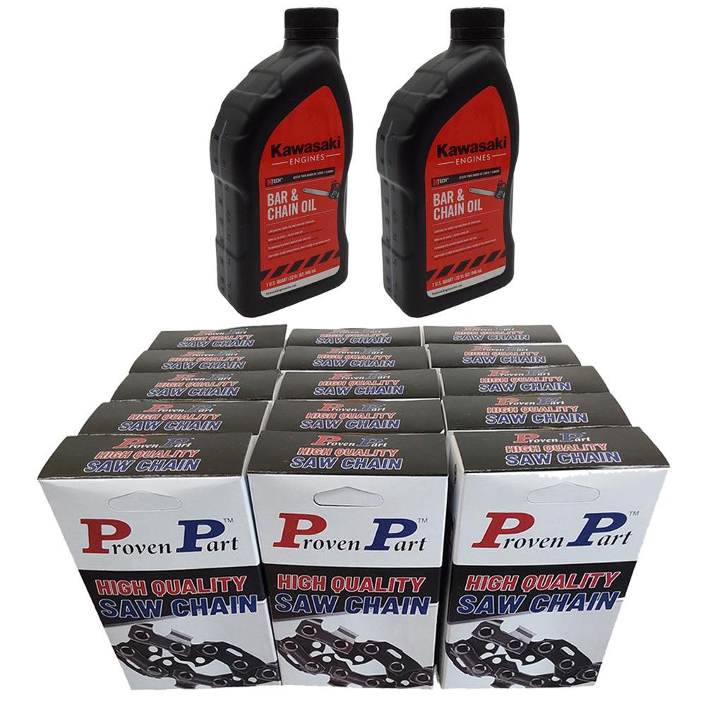 Cadena de pieza probada para barra de 10" 325LP .043 46DL compatible con Husqvarna 593 91 41-46, paquete de 15