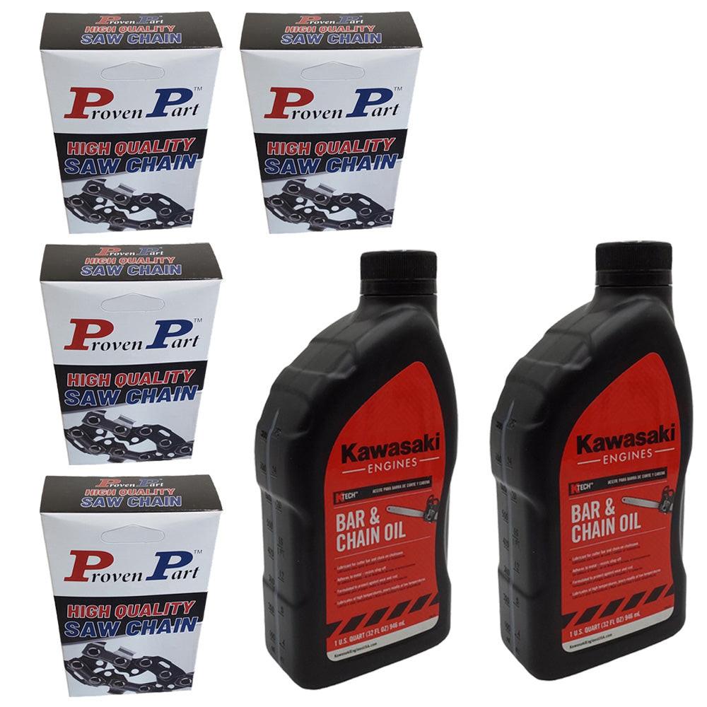 Cadena de pieza probada para barra de 14" 325LP .043 59DL compatible con Husqvarna 596 55 33-59, paquete de 4